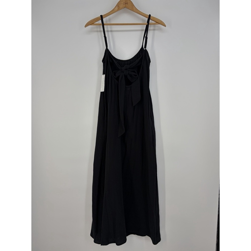 NWT $128 MSRP Sol Angeles Gauzy Maxi Dress Black XS/S Beach Travel Boho Staple - Picture 7 of 10